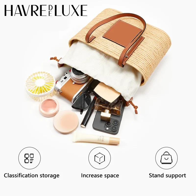 insert organisateur de sac pour panier lew, support de sac à cordon tissé en paille, sac intérieur dans les accessoires de sac