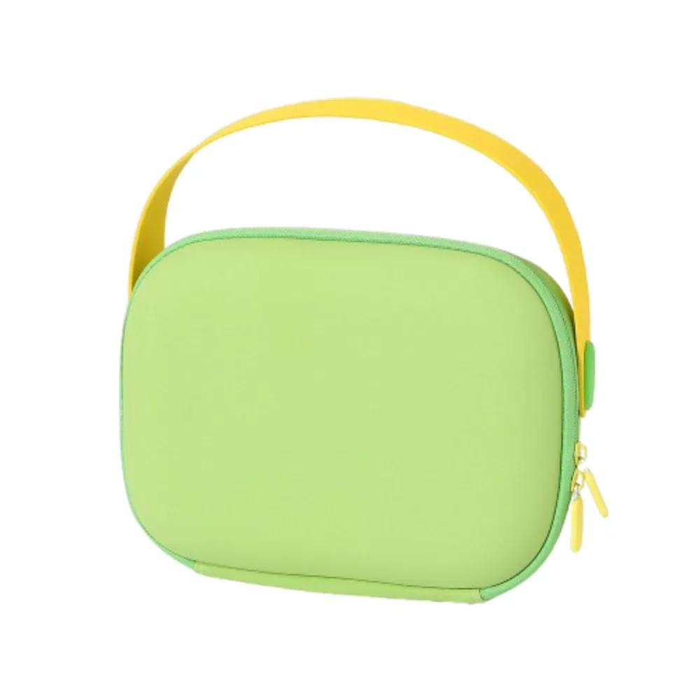 sac cosmétique simple en pu imperméable avec poignée, sac fourre-tout carré portable, couleur bonbon, grande capacité, sac de rangement pour articles de toilette, voyage