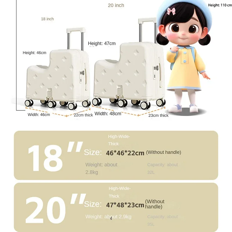 valise à roulettes 2-en-1 pour enfants, petite valise de cabine 18/20 pouces avec porte-gobelet pour garçons et filles, idéale pour les étudiants