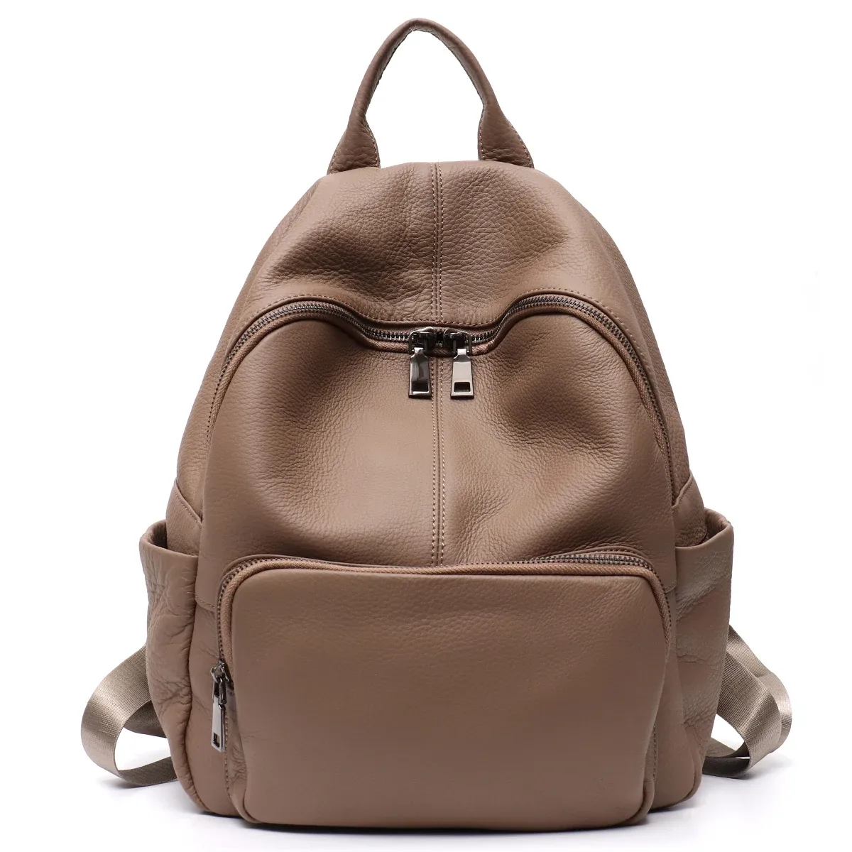sac à dos en cuir de vachette naturel pour femmes et hommes, sac à dos de voyage, sacs initiés par les étudiants, design minimaliste, décontracté, 03, polyvalent