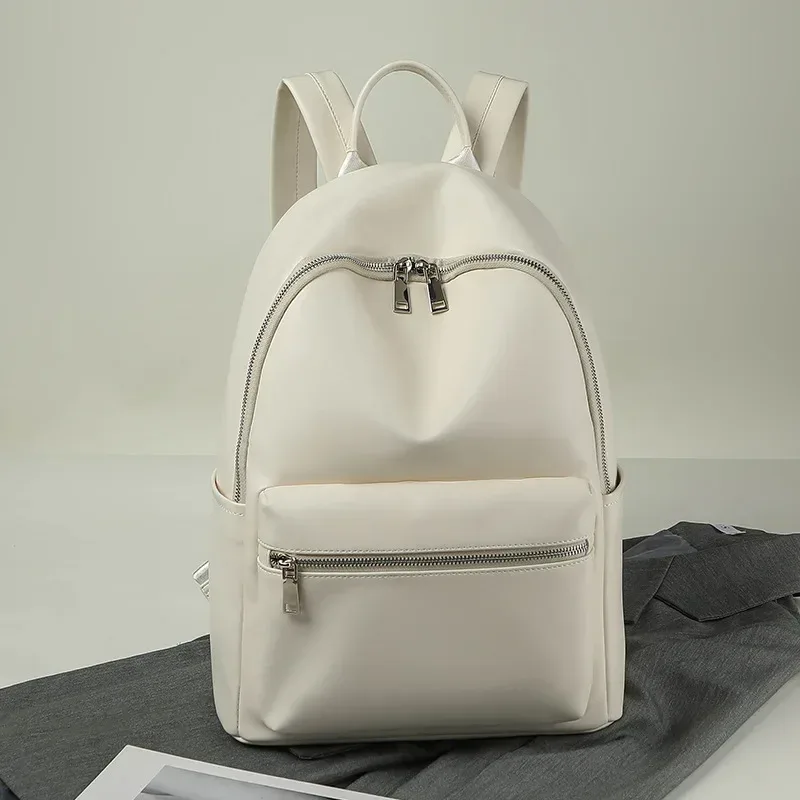 sac à dos en cuir pu noir de grande capacité pour femme, sacoche d'université, de voyage, pour fille