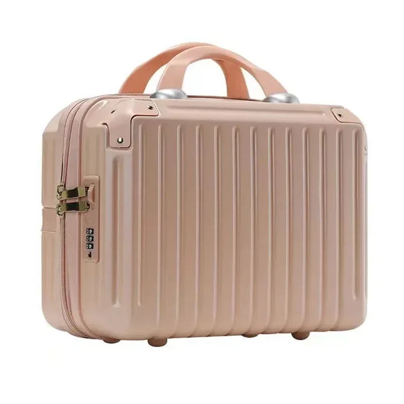valise légère et portable de grande capacité pour femme, sac de rangement de cosmétiques à fermeture éclair, mini valise d'embarquement, 16 pouces