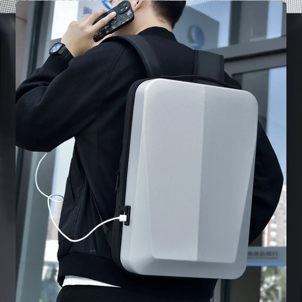 sac à dos étanche pour ordinateur portable 15.6 /17 pouces pour hommes, sac de jeu à coque rigide extensible, antivol tsa, chargeur usb, sacs de voyage d'affaires