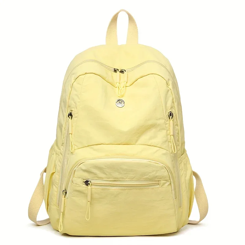 sac à dos minimaliste léger de grande capacité avec bretelles réglables, sacs à dos décontractés de voyage de sport de style collégial