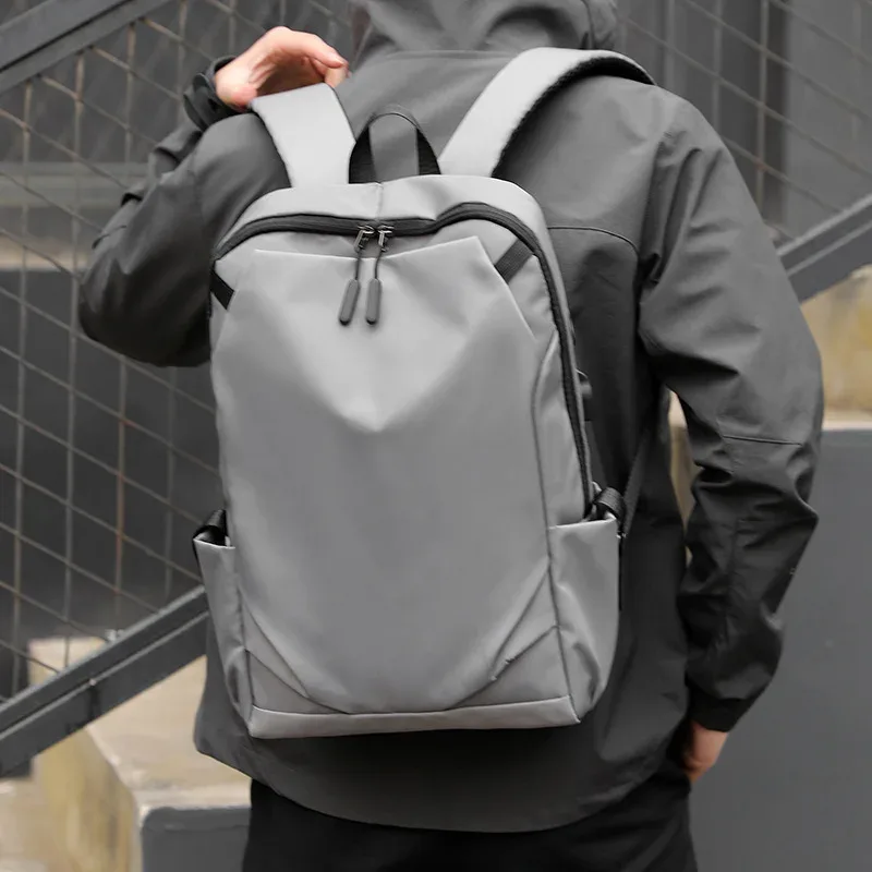 sac à dos minimaliste à double bandoulière pour hommes, sac à dos de voyage décontracté de grande capacité, adapté pour