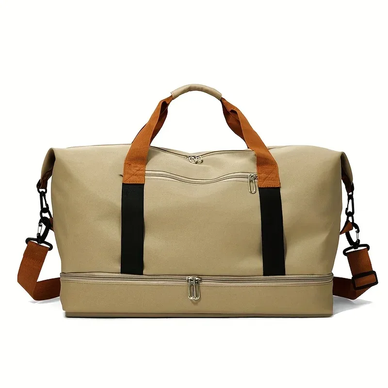 sac de voyage élégant et tendance, grande capacité, sac de sport et de gym avec compartiment à chaussures indépendant, sac de week-end et de nuit