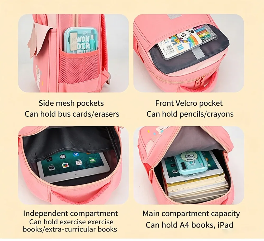 Adorable petit sac à dos princesse pour filles de 3 à 6 ans, ultra léger, sacs de maternelle, sacs d'école pour enfants