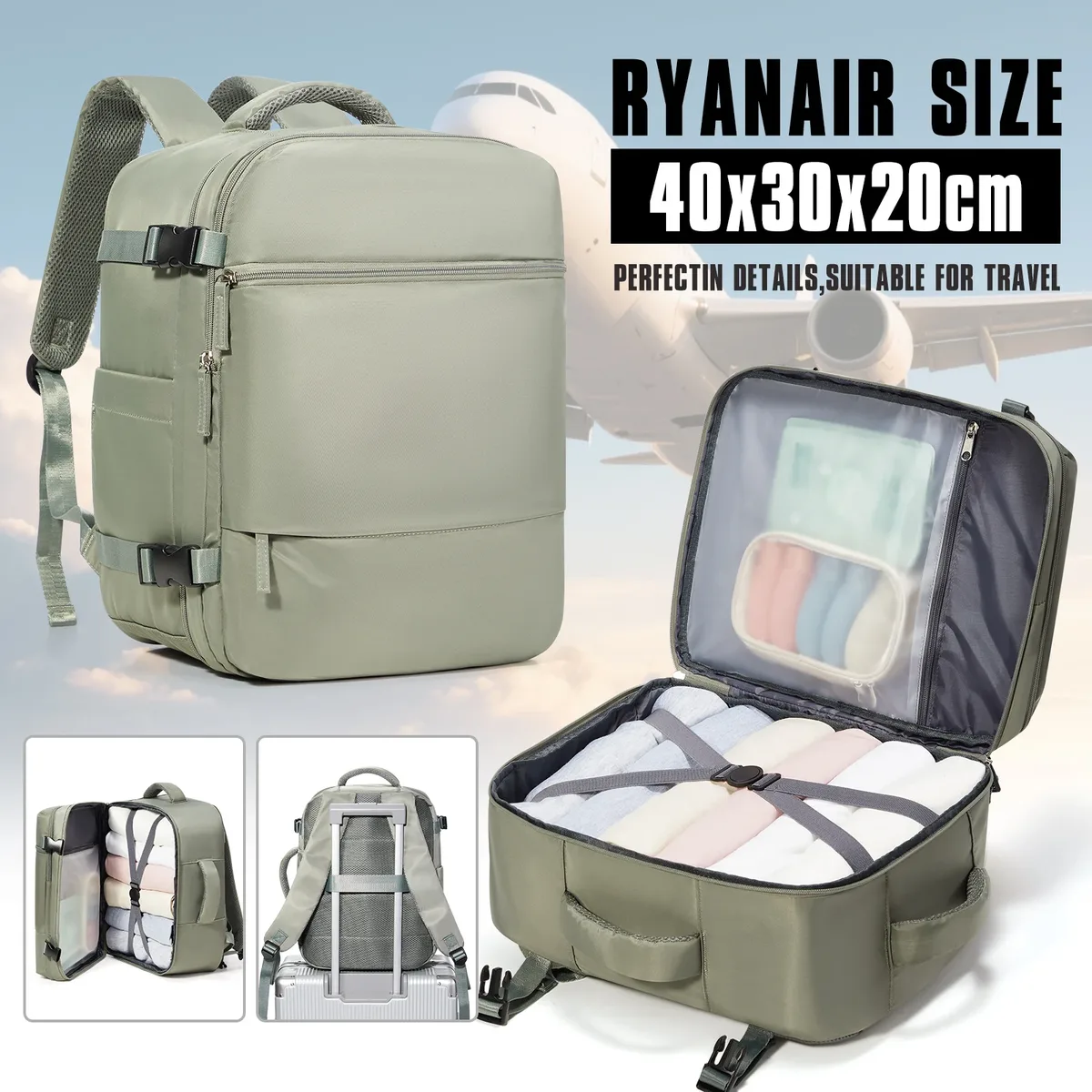 sac à dos ryanair, bagage à main, valise, sac à dos de cabine 40x30x20, sac à dos de travail pour homme, sac à dos pour ordinateur portable, sac à dos élégant pour femme