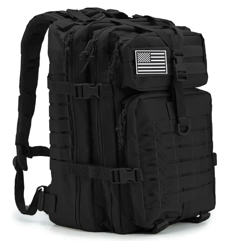 soldes saisonnières : sac à dos tactique 45l, sac d'assaut 3p avec système molle pour la randonnée, la chasse et la survie en plein air