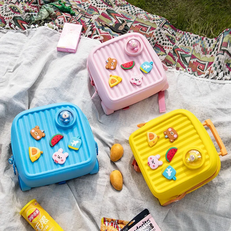 sacs à dos kawaii pour enfants, bricolage, lapin de dessin animé, cartable d'école pour garçons en bas âge, mignons, pour livres