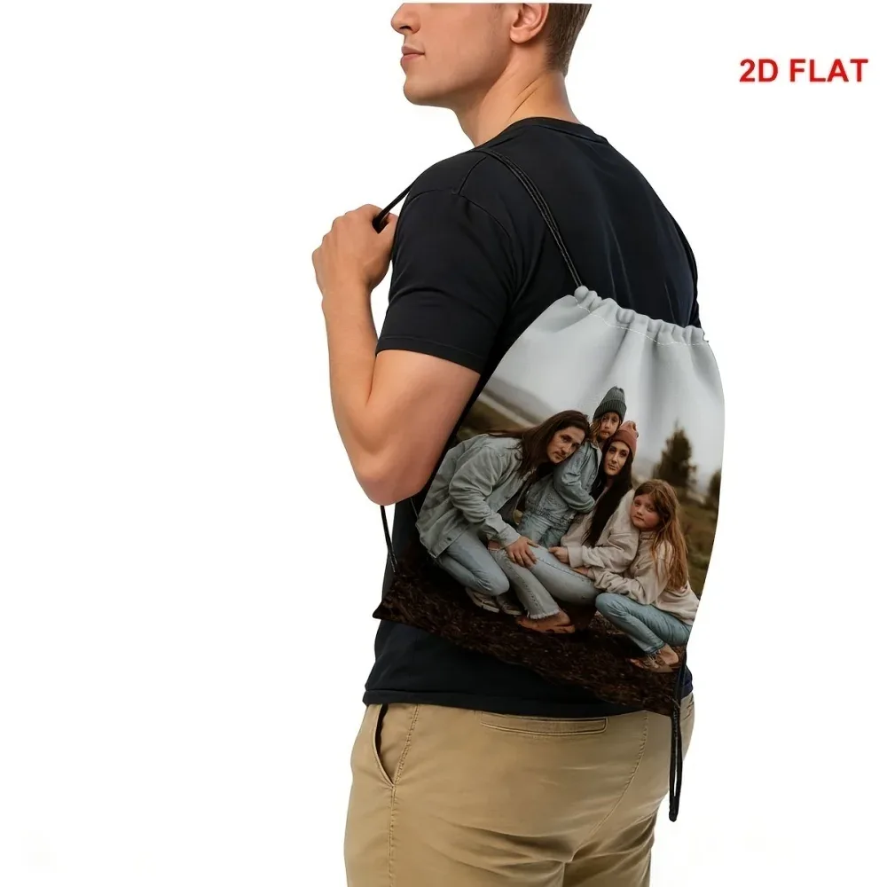 sac à dos personnalisé avec cordon de serrage, sac à cordon portable, adapté pour la salle de sport, les voyages, le sport, cadeau de rentrée scolaire, 1 pièce