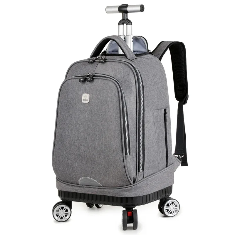 sac à dos roulant avec roulettes, sac à dos pour ordinateur portable de voyage à roulettes pour femmes et hommes, valise à roulettes d'affaires
