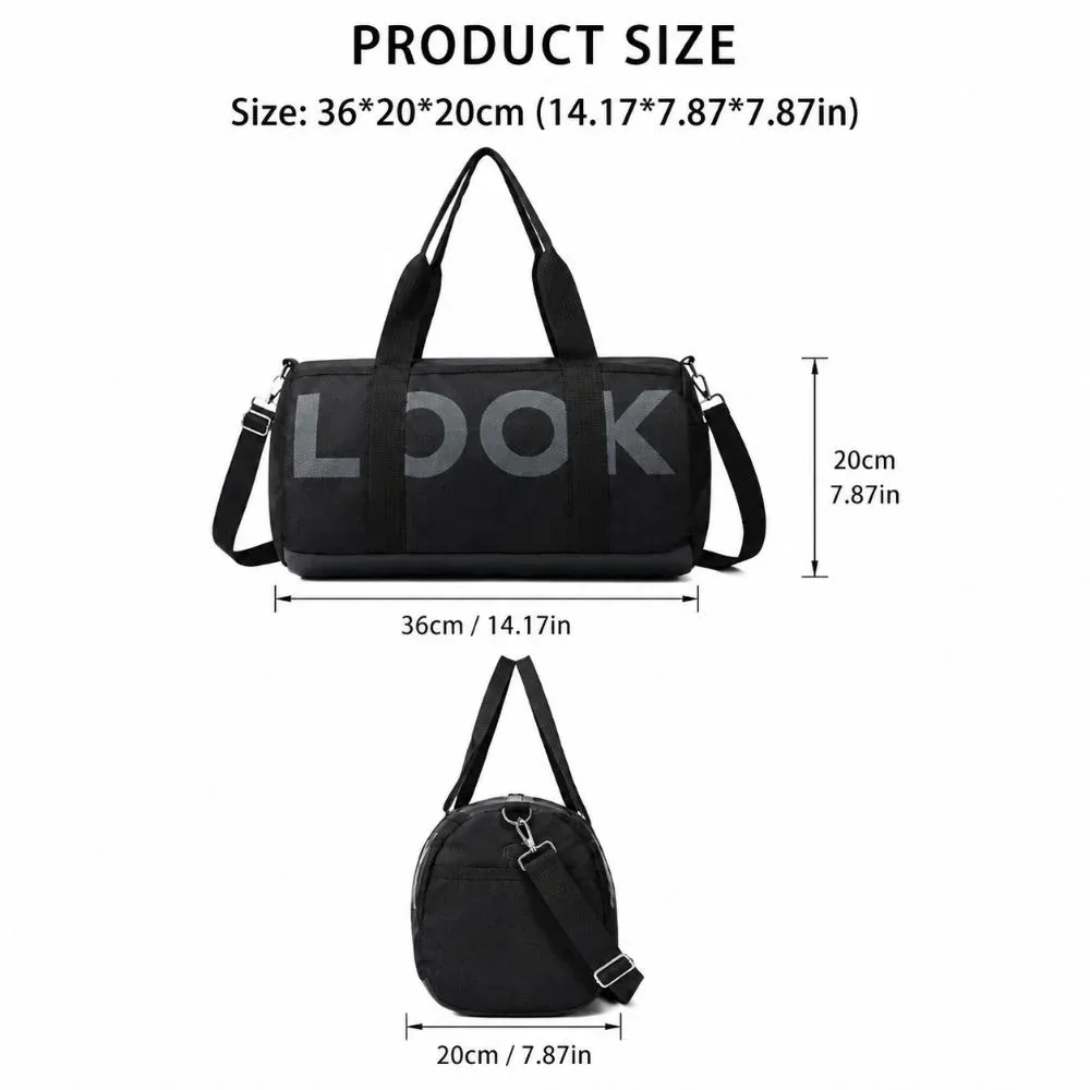 sac de voyage décontracté en nylon, grande capacité, motif look, sac à main de sport, robuste, imperméable, sac à bandoulière pour homme et femme