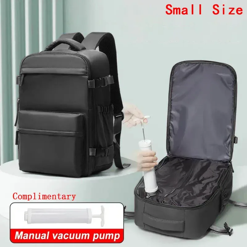 sac à dos de voyage avec compression sous vide, sac à dos professionnel pour ordinateur portable 15,6 pouces, sac de rangement pour vêtements, sac à dos de voyage extensible