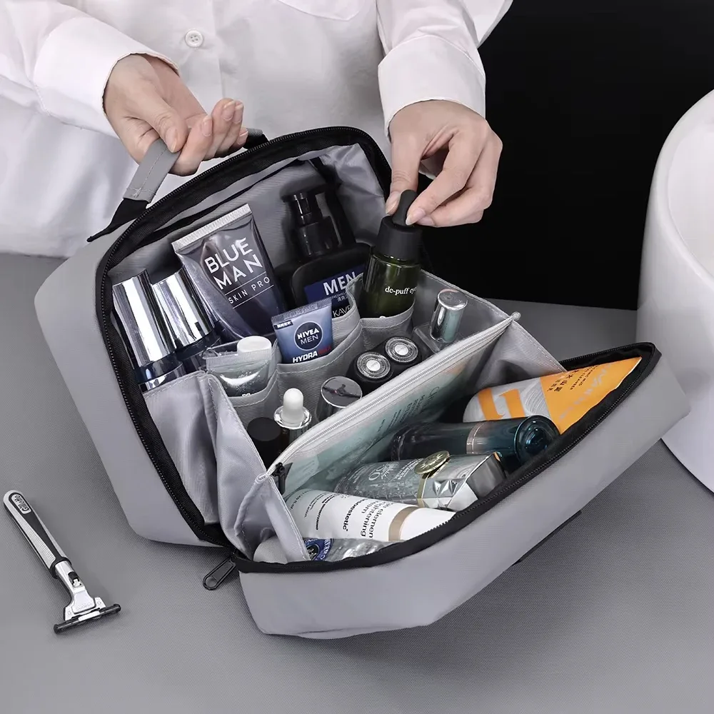 trousse de toilette suspendue de grande capacité, étanche, portable, nécessaire de voyage, trousse à cosmétiques pour hommes et femmes, pochette de lavage de beauté