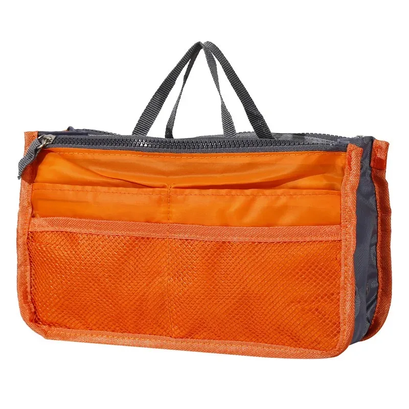 organisateur insérer sac femmes nylon voyage insérer organisateur sac à main sac à main grande doublure dame maquillage cosmétique sac pas cher femme fourre-tout