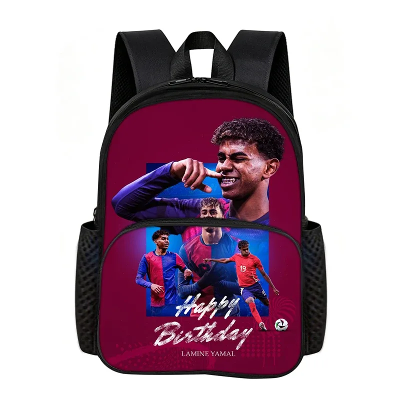 sac à dos d'école l-lamin yamal avec poche avant, idéal pour les fans de football, le meilleur cadeau pour les amateurs de sport