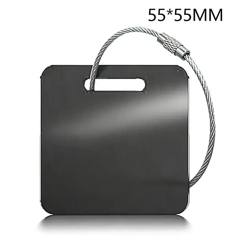 1 porte-clés en acier inoxydable avec boucles en fil d'acier robustes, pour sac à dos, bagages, porte-clés carré