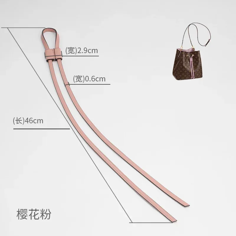 cuir véritable fait à la main en cuir vachetta chaîne toboggan/gardien coulissant pour lv neo nm/bb sacs seau sacs à dos