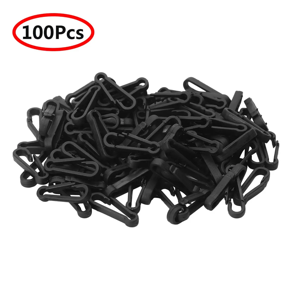 mini mousqueton en plastique pour sac à dos, 100 pièces, sangle sr