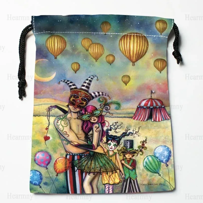 Sacs à cordon personnalisés TAROT, sacs cadeaux imprimés 18*22cm, pochette de voyage, sac de rangement pour vêtements, sac à main, trousse de maquillage