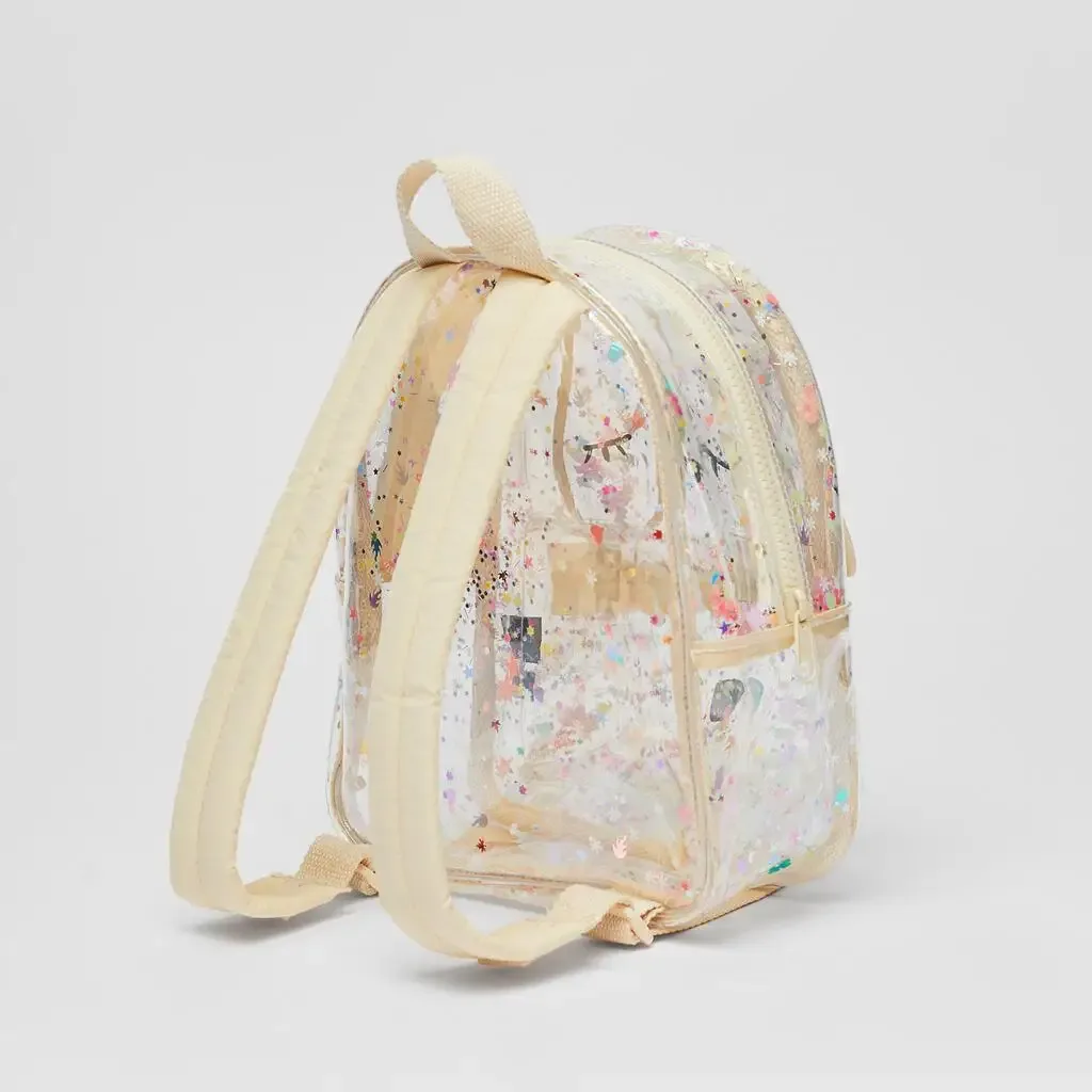 nouveau sac à dos transparent en forme de lapin scintillant à paillettes pour l'été, sac à bandoulière mignon pour femmes