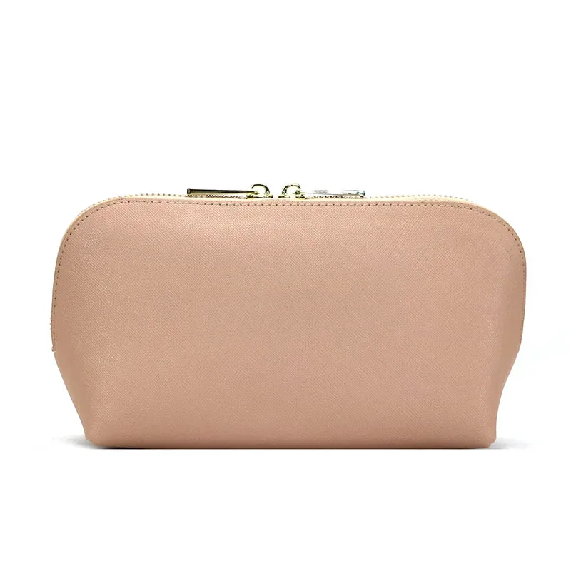 sac à cosmétiques en cuir saffiano personnalisé pour femmes, trousse de beauté en poudre de voyage pour dames, ensembles avec porte-passeport, étiquette de bagage, mode