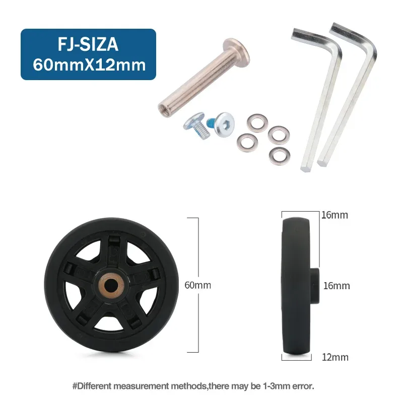 roues de remplacement universelles pour bagages de voyage, accessoires de réparation de valise, à la mode, 360 spinner