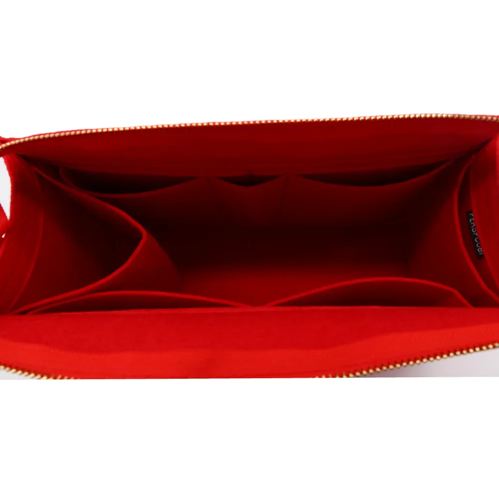 organisateur de livres en tissu feutré pour sac à main de luxe, sac à cosmétiques avec fermeture éclair, sac de voyage pour maman adapté à l'insertion onthego