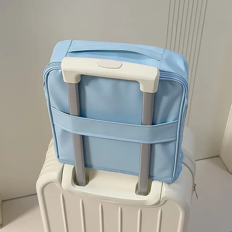 trousse de toilette de voyage avec compartiments, organiseur de maquillage pour femmes, grande pochette pour cosmétiques, soins de la peau, pinceaux et crayons