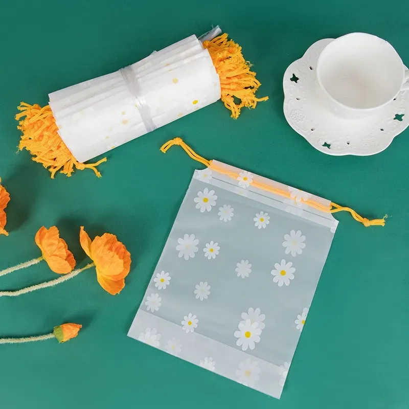10 pièces de sacs de rangement transparents imperméables pour cosmétiques de voyage, serviettes, chaussettes, sacs en plastique à cordon, sac de plage transparent pour la salle de bain