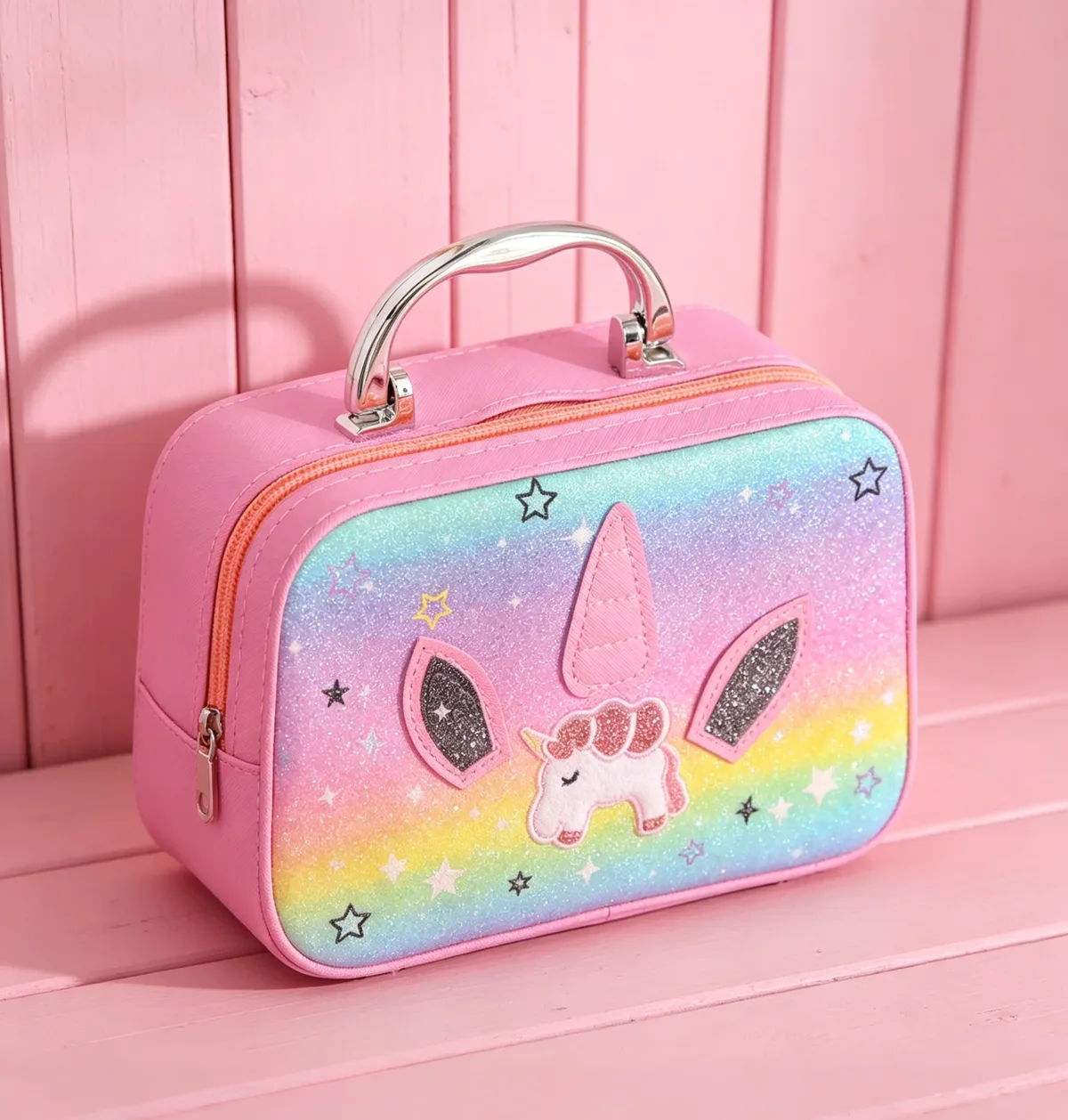 pochette cosmétique à motif licorne tendance - trousse de maquillage élégante pour organiser les essentiels de beauté