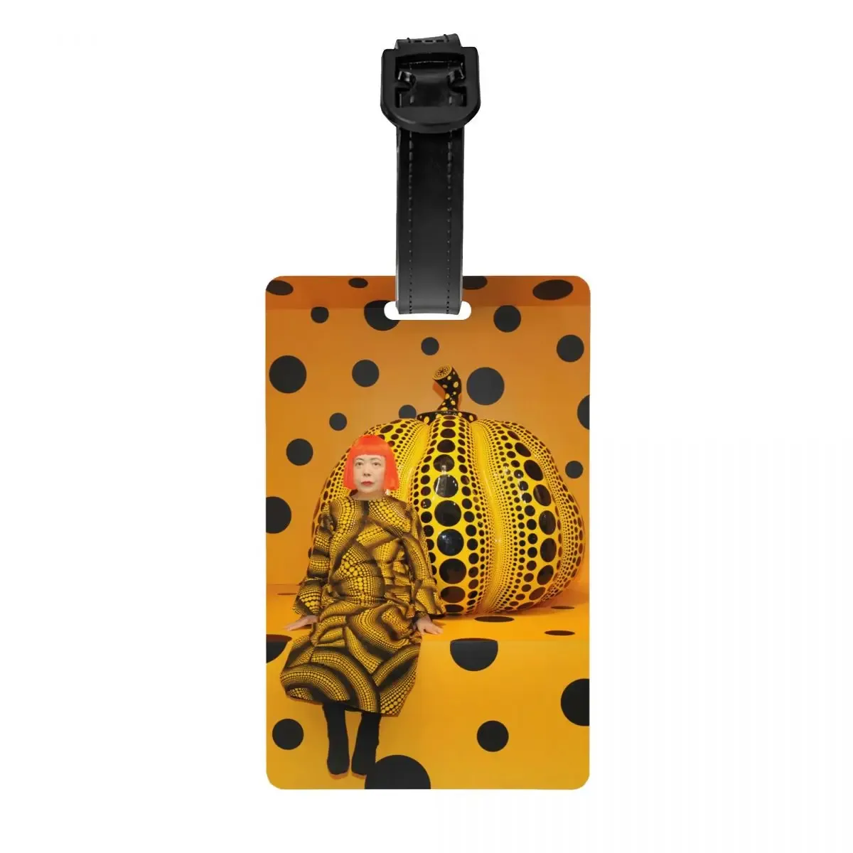 étiquette de bagage personnalisée yayoi kusama, peinture abstraite, protection de la vie privée, étiquettes de bagage, sac de voyage, valise attro