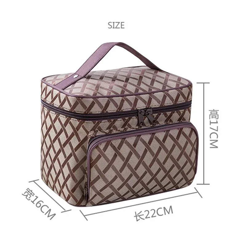 nouveau sac à cosmétiques à fleurs de grande capacité, boîte à cosmétiques à fermeture éclair, organisateurs de rangement, trousse de maquillage de toilette de voyage szl8061