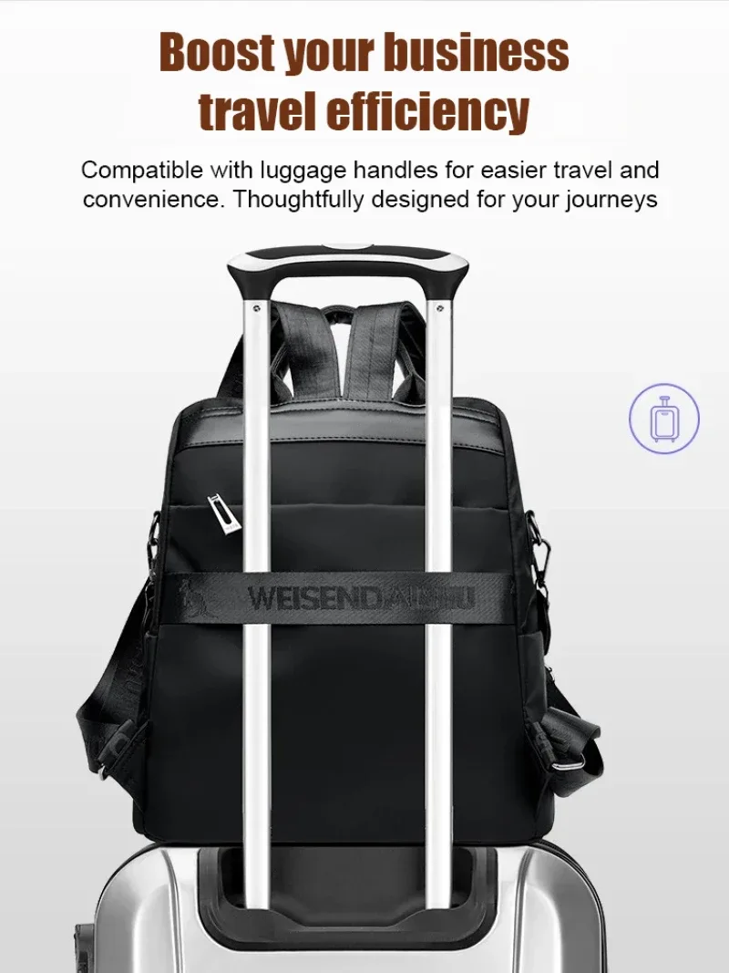 sac à dos multifonctionnel pour femmes, sac à dos de voyage de grande capacité avec sangle pour bagages, sac à dos d'étudiant épaissi