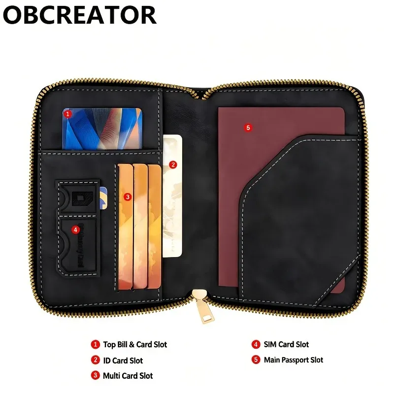 portefeuille de voyage pour femme en cuir pu avec blocage rfid, motif chat et fleurs imprimé en 2d, étui de passeport sécurisé pour documents