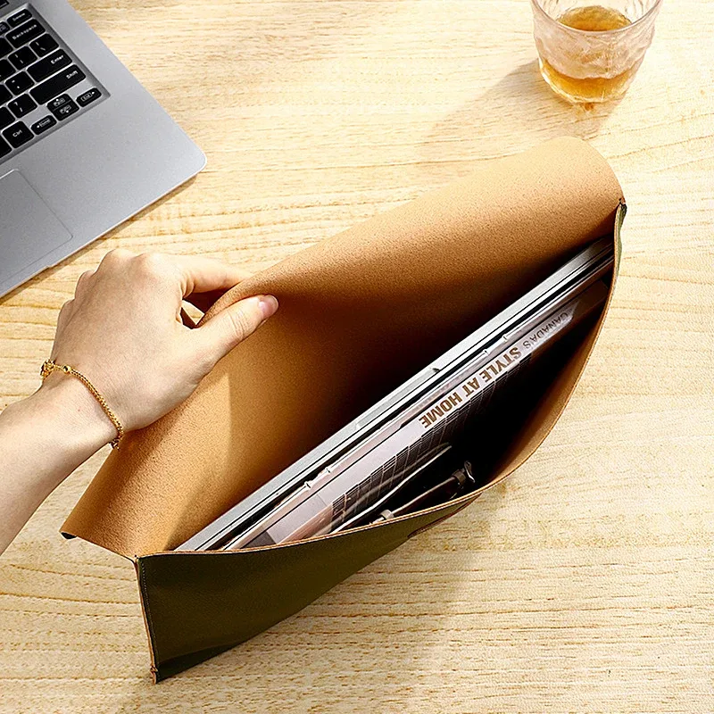 sac de documents professionnel personnalisé avec lettres, pochette pour documents a4, gravure en cuir pu, sac pour ordinateur portable 13 pouces, pochette de luxe pour documents