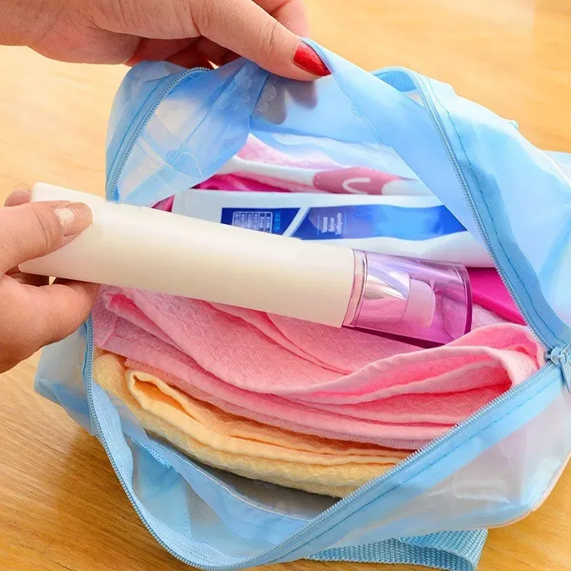 sacs de maquillage portables transparents en pvc, sac à cosmétiques étanche à fleurs pour femmes, sac de rangement de toilette de voyage, pochettes de rangement de douche
