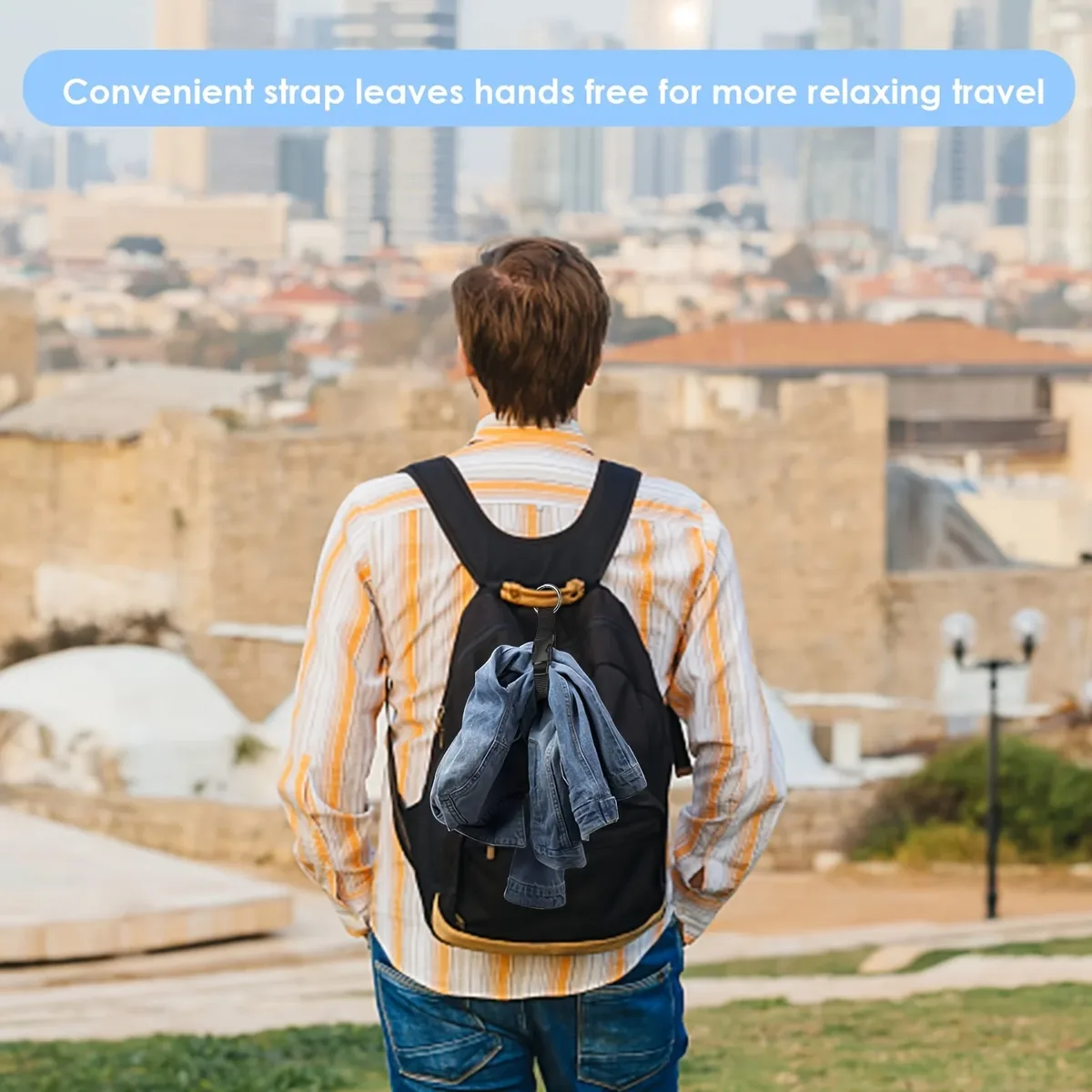 sangle externe pour sac à dos de voyage, sangle portable avec structure de dégagement add-a-bag, sangle de bagage, ceinture, porte-veste