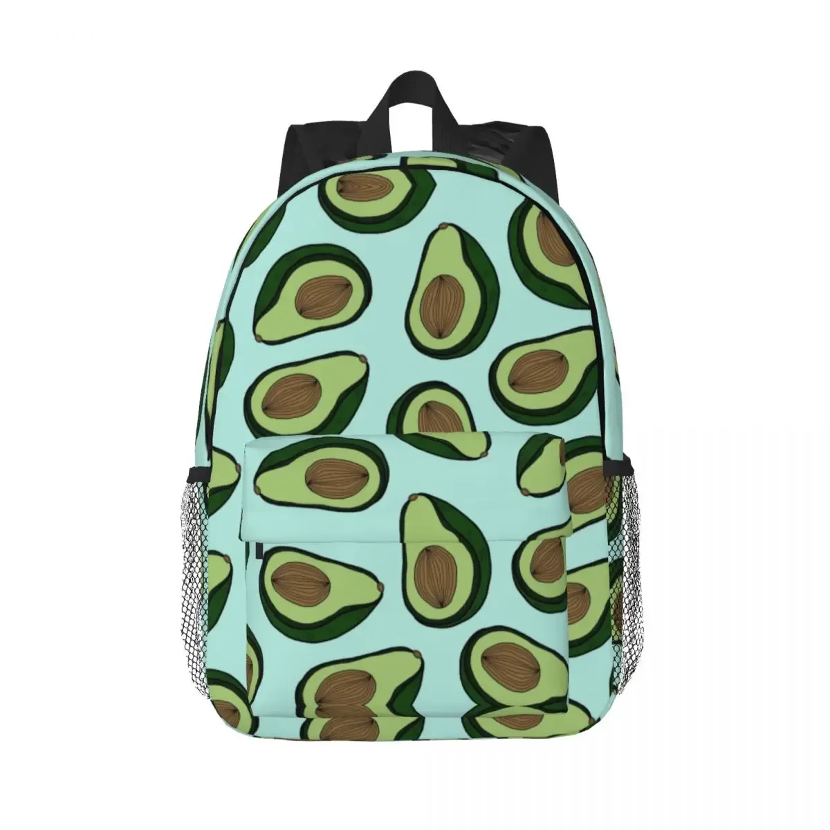 sac à dos à motif léopard avocat vert pour hommes et femmes, cartable pour étudiants, convient aux sacs pour ordinateur portable 15 pouces