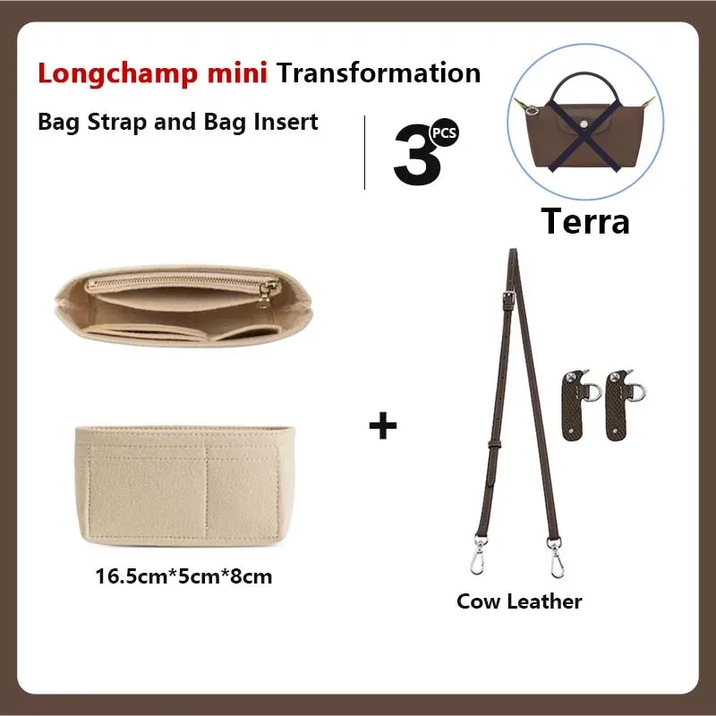 sangle de sac à bandoulière de remplacement en cuir pour mini sac longchamp, sangle d'épaule sans poinçonnage, accessoires de sac de modification
