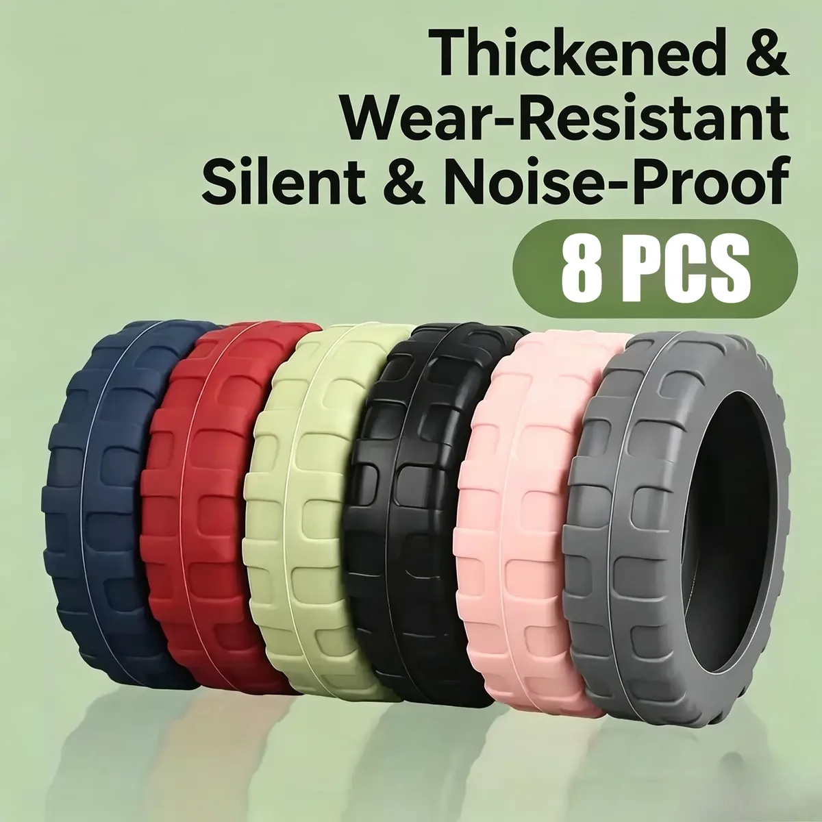 8 protections de roues en silicone améliorées pour bagages, accessoire de voyage essentiel, roues antidérapantes et résistantes aux rayures