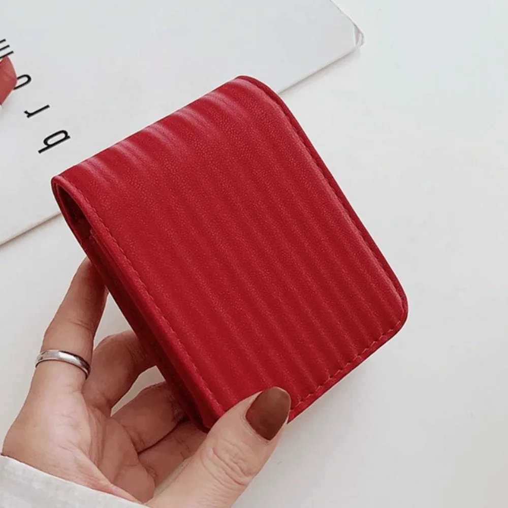 pochette à rouge à lèvres en cuir pu avec miroir, mini trousse de rangement pour cosmétiques, sac de rangement pour rouges à lèvres, trousse de maquillage