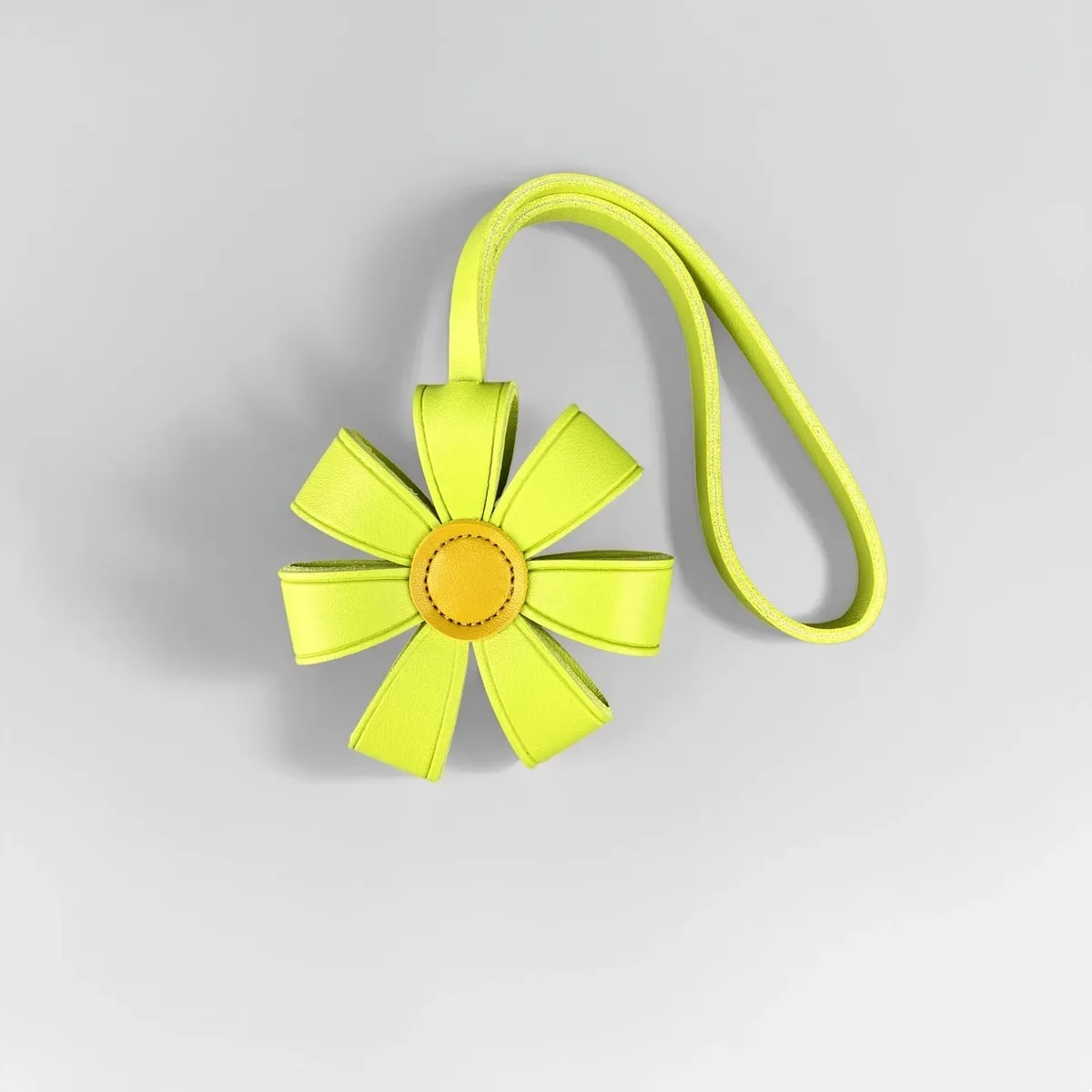 ensemble pochette tournesol et porte-clés en cuir pu vert pomme - porte-monnaie fonctionnel, étui pour écouteurs, organisateur de câbles - accessoire de sac, cadeau