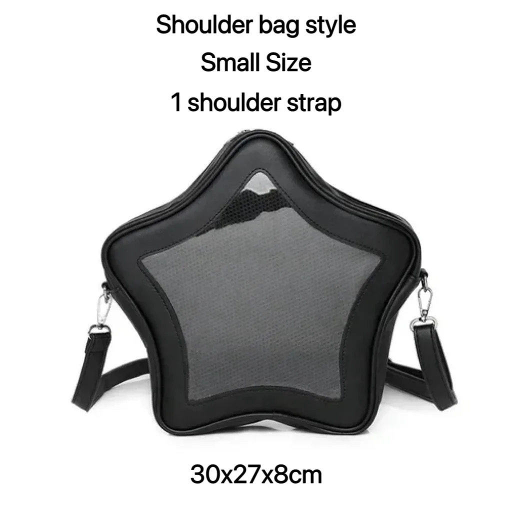 sac à dos ita étoile jaune pour filles, sac à dos kawaii, sac à dos transparent, cartable de voyage pour adolescents, poche avant étanche, mode mignonne y2k