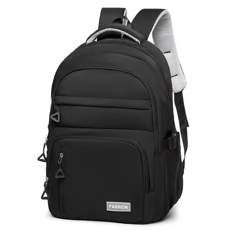 sac à dos de couleur neutre pour hommes et femmes, couleur pure, adapté aux voyages et sorties étudiants. conception de fermeture éclair multicouche.