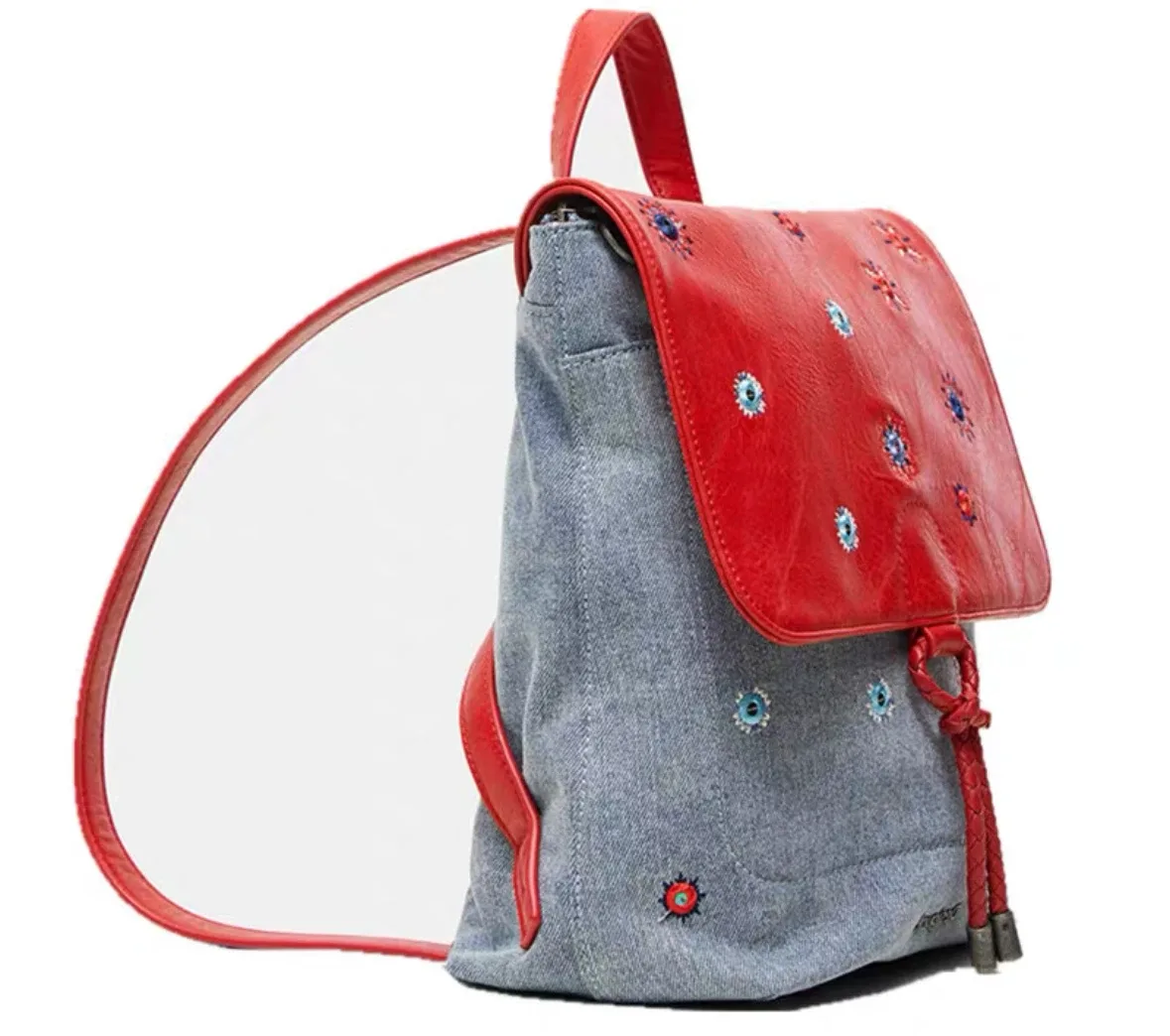 sac à dos brodé original pour femmes, commerce extérieur espagnol, sac à bandoulière simple, style de styliste, 2025