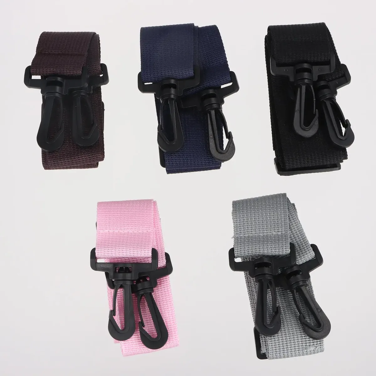 sangle de sac en toile de coton de couleur pure, ceinture réglable, fermoir à crochet en plastique noir, accessoires de sac à bandoulière diy
