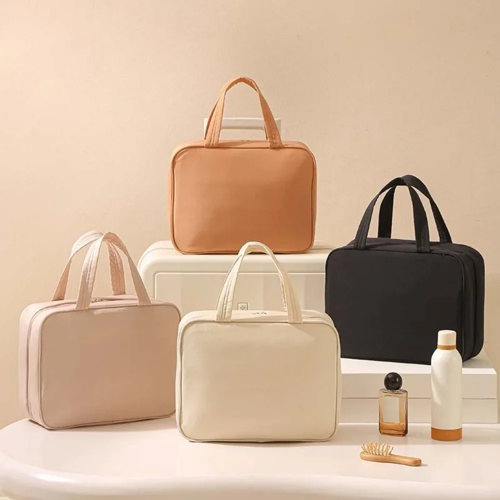 organisateur de toilette imperméable, sac à cosmétiques suspendu pliable et portable, grande capacité, pochette de maquillage légère pour backpacker