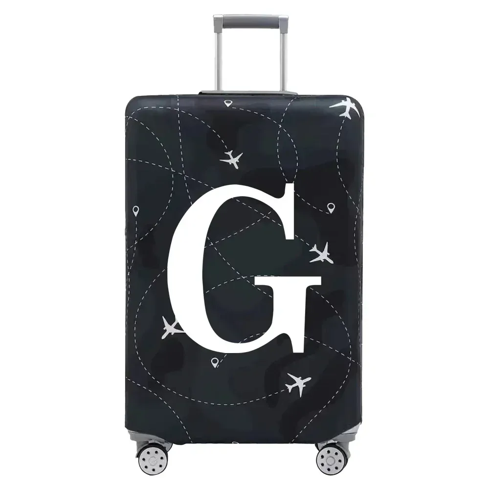 juste de protection en tissu pour bagages, housse anti-poussière anti-rayures, valise trempée pour sac de 18 à 32 pouces, lettre blanche, accessoires de voyage